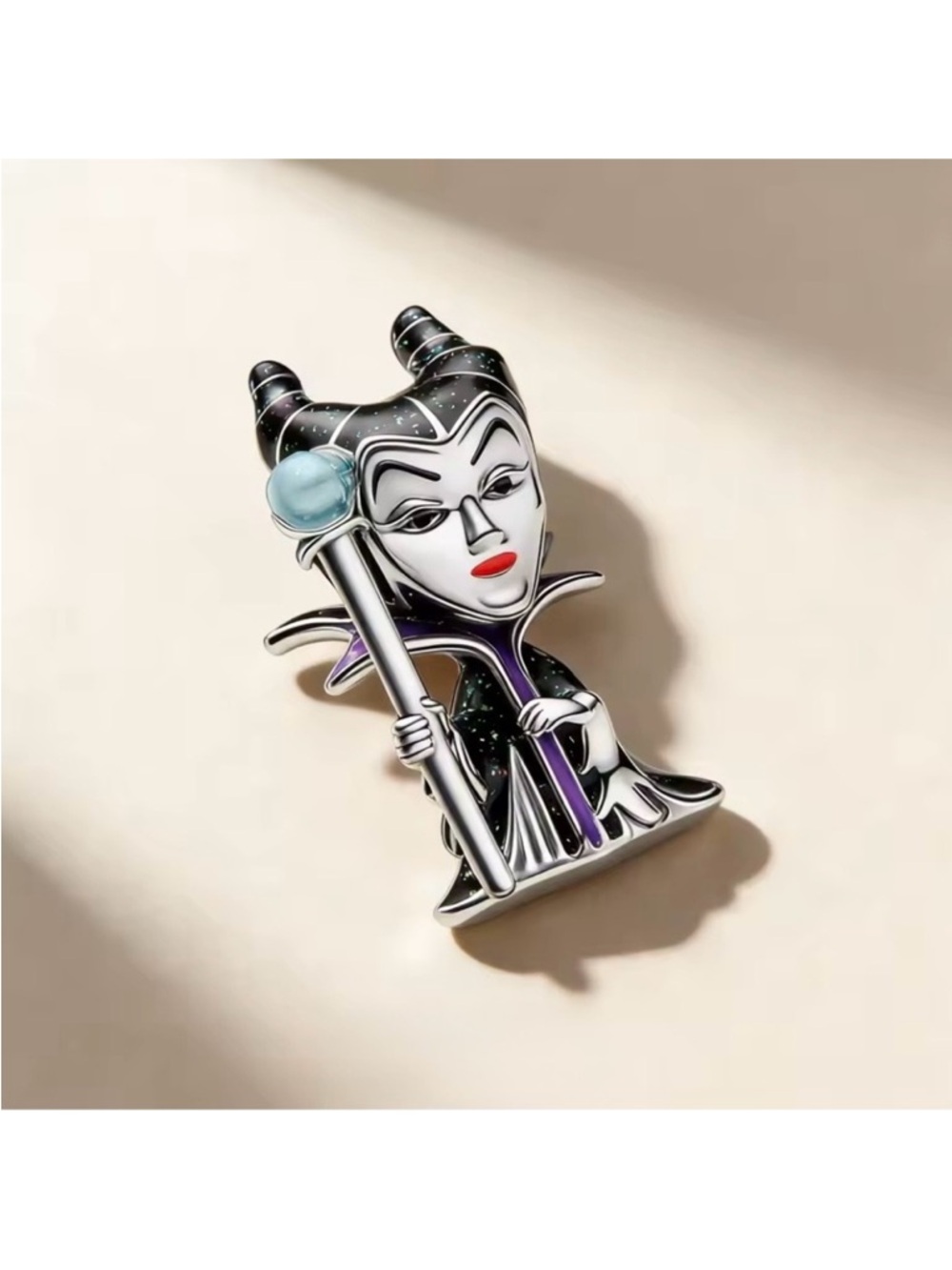 Disney Maleficent Enamel Bracelet Charm - Black, Purple & Red Accents